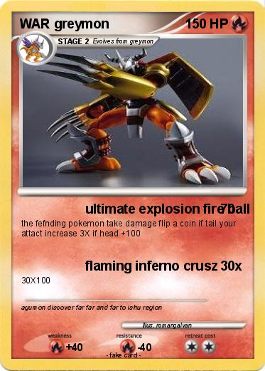 Pokemon WAR greymon