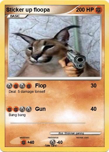 Pokemon Sticker up floopa