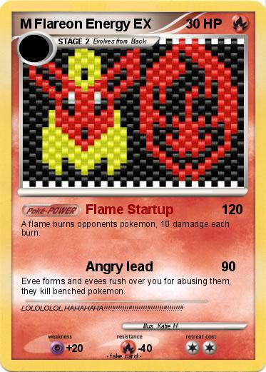 Pokemon M Flareon Energy EX