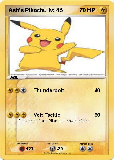 Pokemon Ash's Pikachu lv: 45