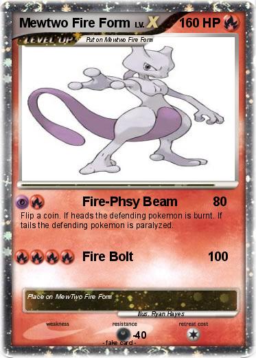 Pokemon Mewtwo Fire Form