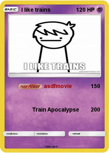 Pokemon I like trains