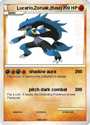 Pokemon Lucario,Zoruak,(fuse)