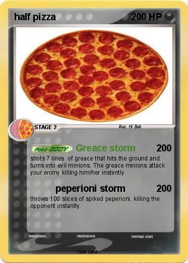 Pokemon half pizza