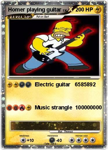 Pokemon Homer playing guitar