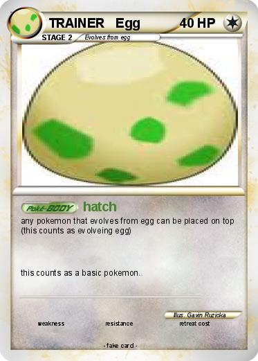 Pokemon TRAINER   Egg