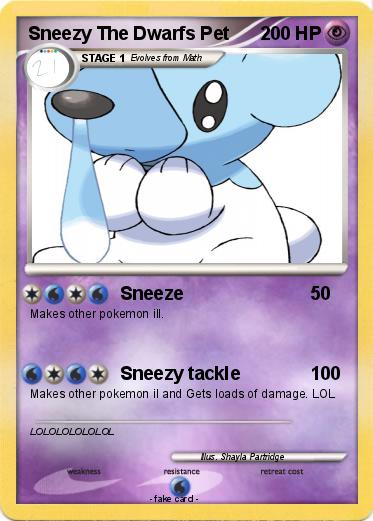 Pokemon Sneezy The Dwarfs Pet