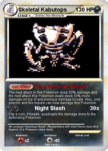 Pokemon Skeletal Kabutops