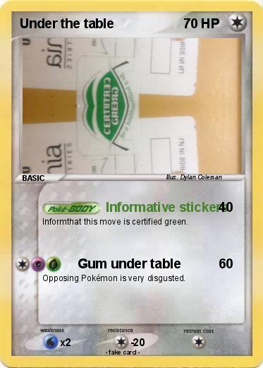 Pokemon Under the table