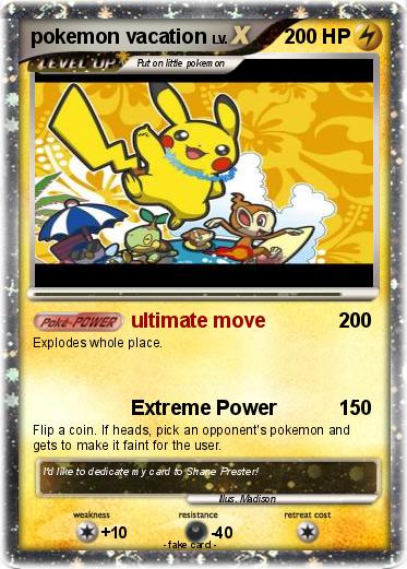 Pokemon pokemon vacation