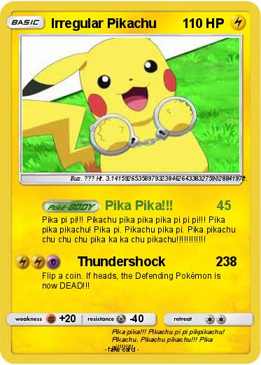 Pokemon Irregular Pikachu Pokemon Irregular Pikachu