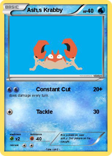 Pokemon Ash,s Krabby