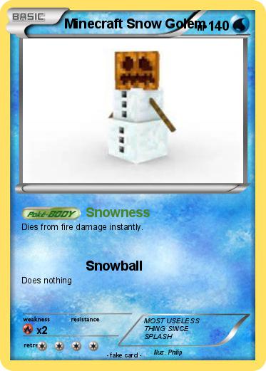 Pokemon Minecraft Snow Golem