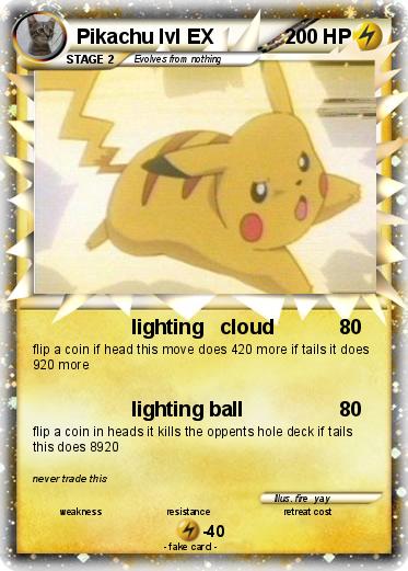 Pokemon Pikachu lvl EX