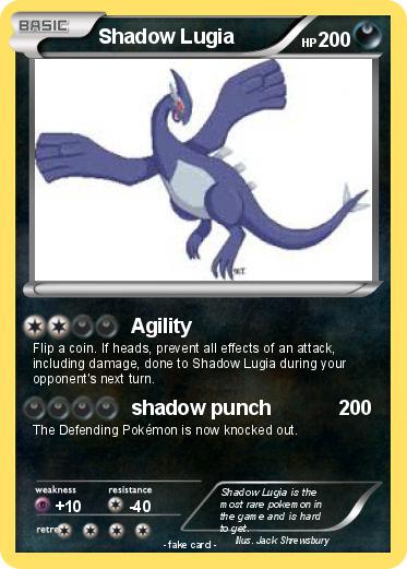 Pokemon Shadow Lugia