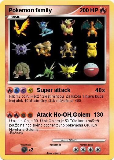 Pokemon Pokemon family