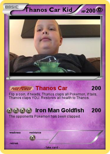Pokemon Thanos Car Kid