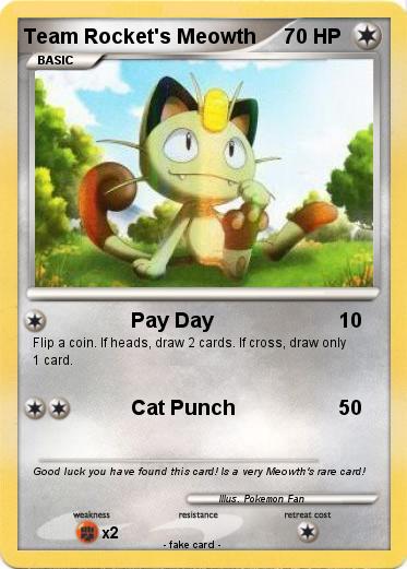Pokemon Team Rocket's Meowth