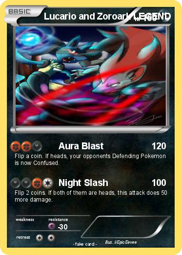 Pokemon Lucario and Zoroark LEGEND