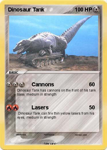 Pokemon Dinosaur Tank