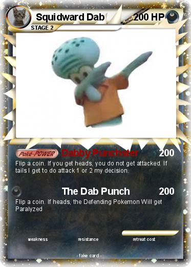 Pokemon Squidward Dab