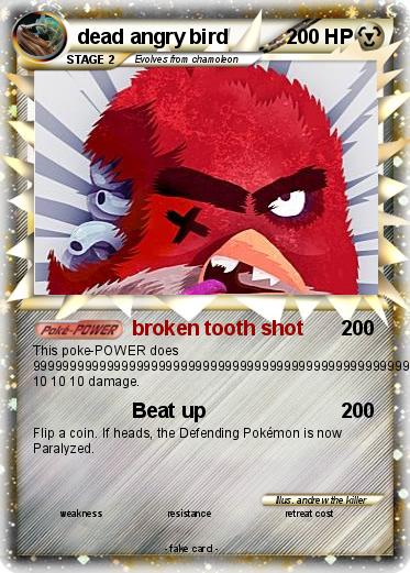 Pokemon dead angry bird