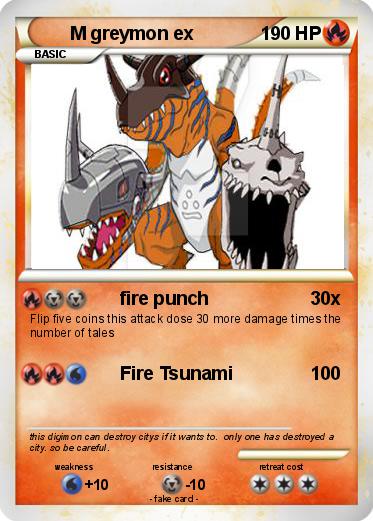 Pokemon M greymon ex