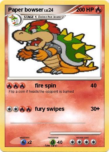 Pokemon Paper bowser
