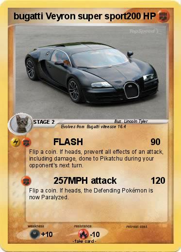 Pokemon bugatti Veyron super sport