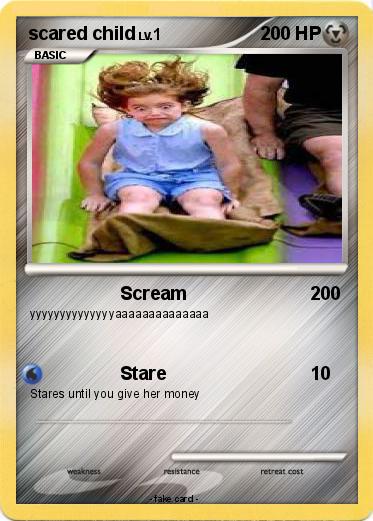 Pokemon scared child