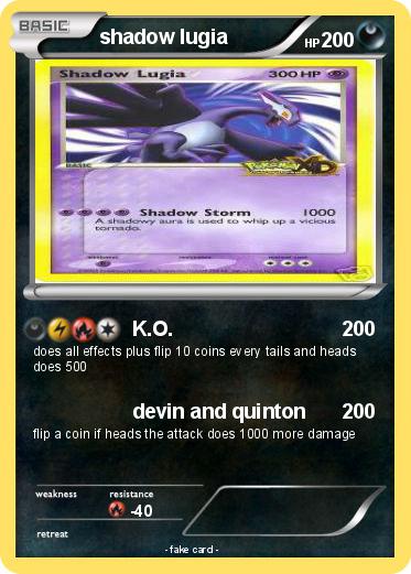 Pokemon shadow lugia