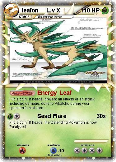 Pokemon leafon     L.v X