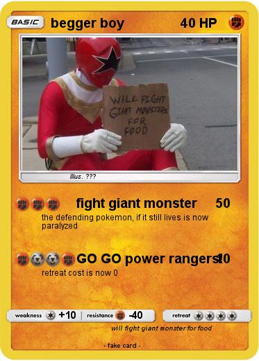 Pokemon begger boy