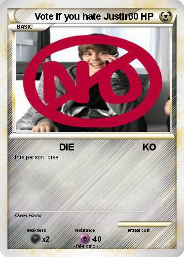 Pokemon Vote if you hate Justin