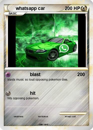 Pokemon whatsapp car