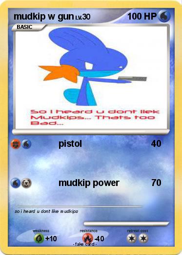 Pokemon mudkip w gun