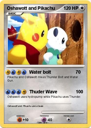 Pokemon Oshawott and Pikachu