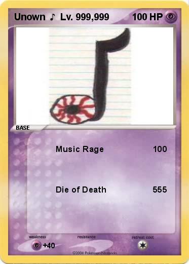 Pokemon Unown  ♪  Lv. 999,999