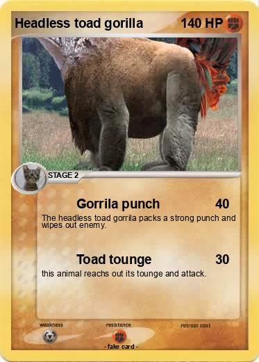 Pokemon Headless toad gorilla