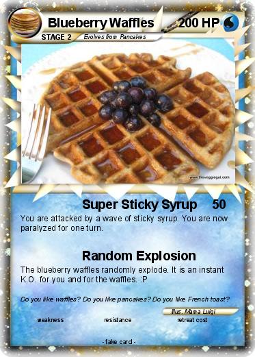 Pokemon Blueberry Waffles