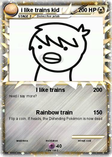 Pokemon i like trains kid