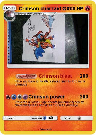 Pokemon Crimson charzaid GX