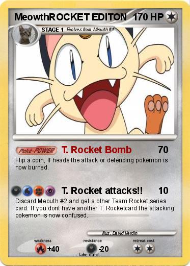 Pokemon MeowthROCKET EDITON