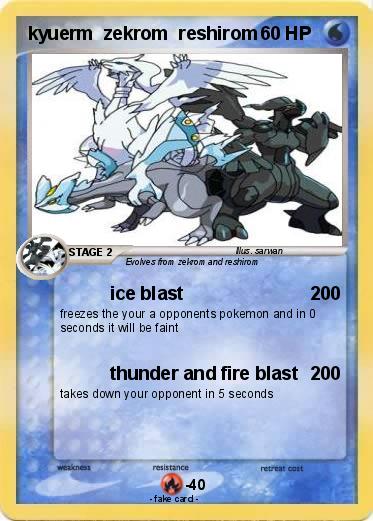 Pokemon kyuerm  zekrom  reshirom