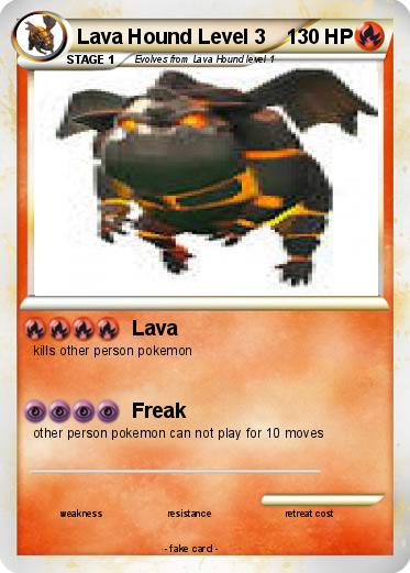 Pokemon Lava Hound Level 3