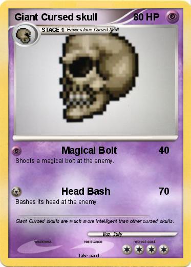 Pokemon Giant Cursed skull