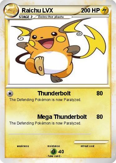 Pokemon Raichu LVX