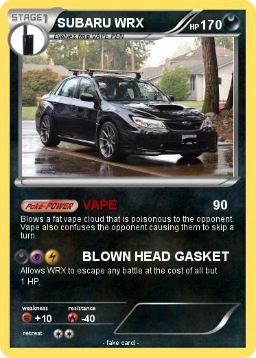 Pokemon SUBARU WRX