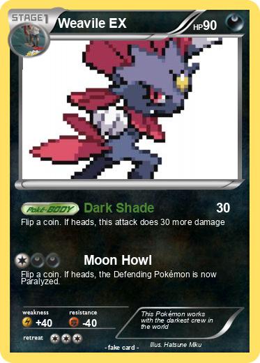 Pokemon Weavile EX