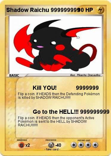 Pokemon Shadow Raichu 999999999